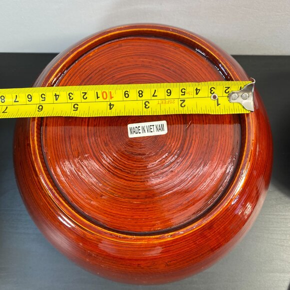 Wooden Jar with Lid, Wood Container, Set of Two, VIETNAM, Vintage, Brown, Money - Picture 7 of 10